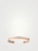 Interchangeable 18K Rose Gold Bangle Bracelet With Diamonds