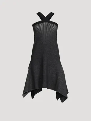 Rib-Knit Halter Dress