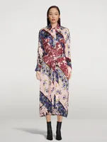 Belted Shirt Dress Floral Print