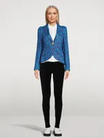 Pouf-Sleeve Blazer Liberty Floral Print