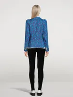 Pouf-Sleeve Blazer Liberty Floral Print