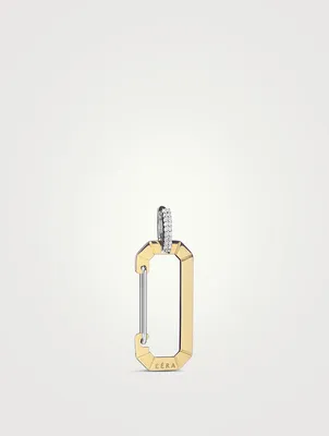 Small Chiara Gold Earring With Diamonds