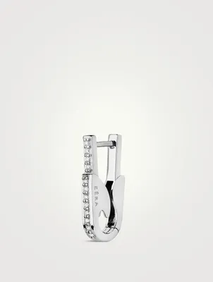 Pin White Gold Earring With Diamonds