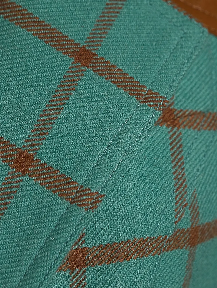 Hunting Wool Blazer Windowpane Check Print
