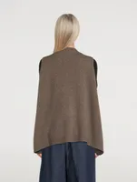 Cashmere Deep V-Neck Sweater Vest
