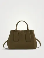 Medium Roseau Leather Top Handle Bag