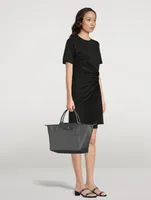 Medium Le Pliage Green Top Handle Bag