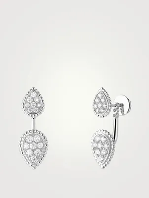 Serpent Bohème 18K White Gold S And XS Motif Earrings With Diamonds