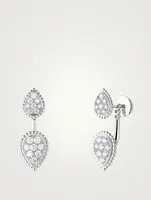 Serpent Bohème 18K White Gold S And XS Motif Earring With Diamonds