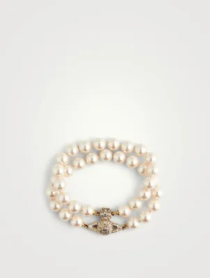 Graziella Two Row Faux Pearl Bracelet