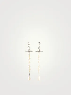 Broken Faux Pearl Earrings