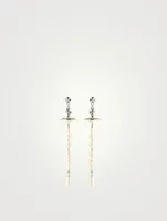 Broken Faux Pearl Earrings