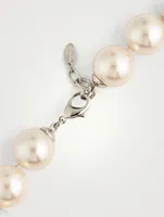 Neysa Logo Faux Pearl Necklace