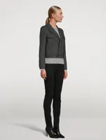 Short Wool Gabardine Jacket