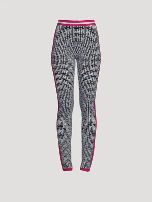 Monogram Knit Leggings