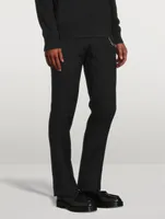 Wool Slim-Fit Pants With Chain