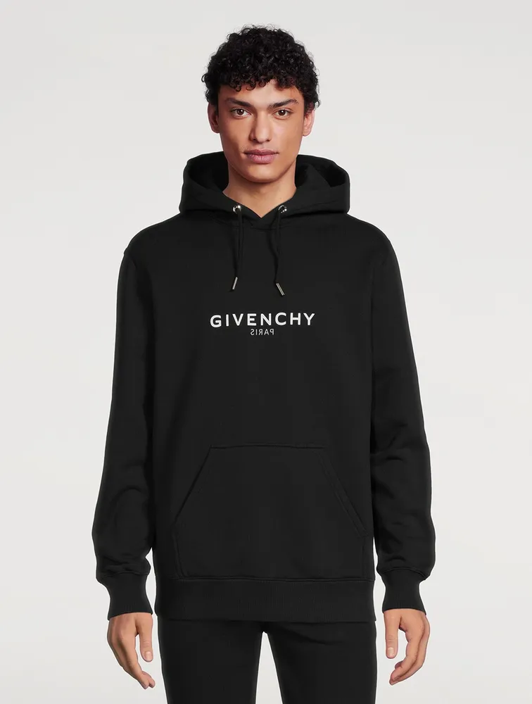 Fleece Hoodie With Reverse Logo