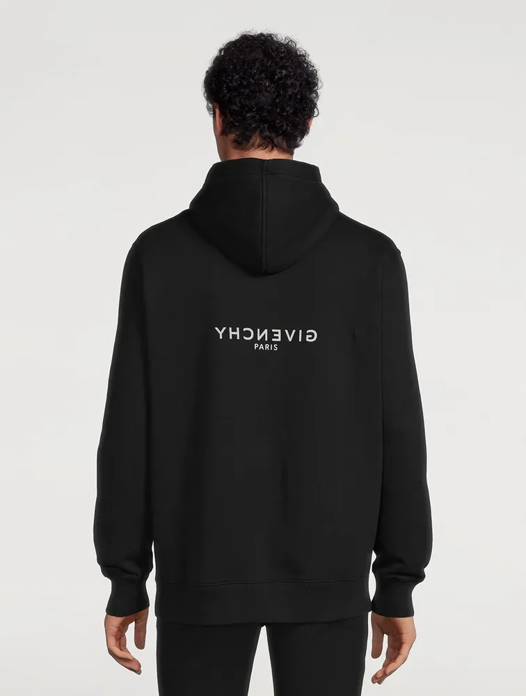 Fleece Hoodie With Reverse Logo