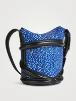 Mini The Curve Crystal-Embellished Leather Bucket Bag