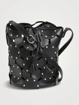 Paco Wheel Leather Bucket Bag