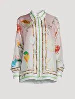 Ne Pas Deranger Printed Silk Shirt