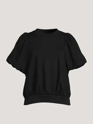 Inverted Puff-Sleeve T-Shirt
