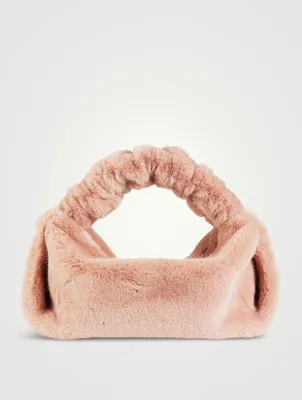 Small Scrunchie Faux Fur Shoulder Bag