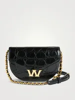 Legacy Croc-Embossed Leather Crossbody Bag