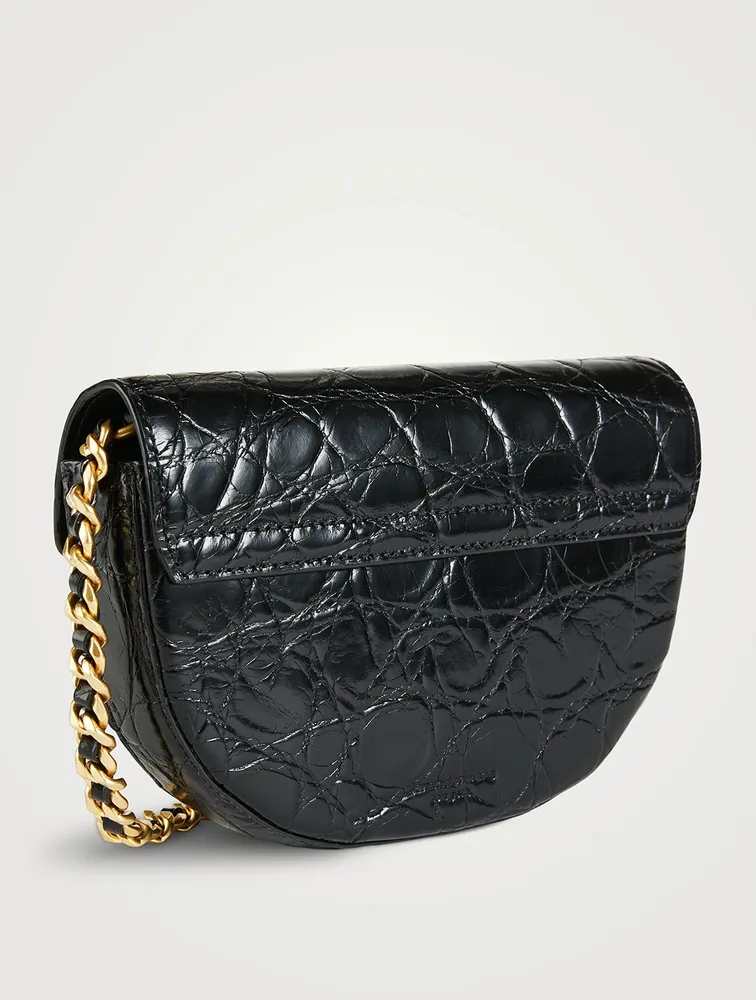 Legacy Croc-Embossed Leather Crossbody Bag