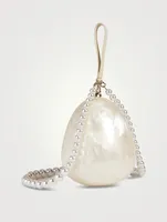 XL Egg Bag With Pearl Crossbody Strap