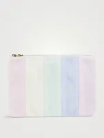 Colourblock Terry Flat Pouch