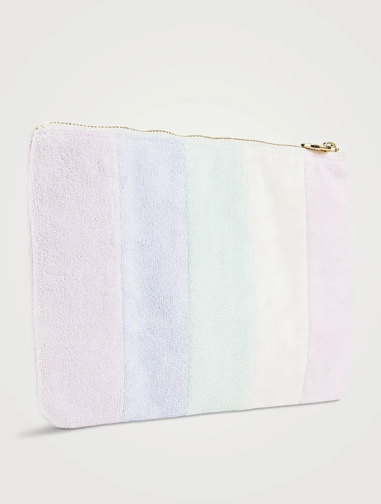 Colourblock Terry Flat Pouch