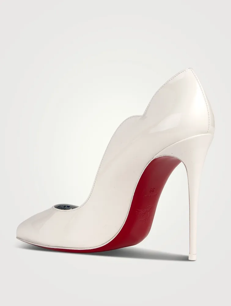 Christian Louboutin Hot Chick 100 Patent - White - 35.5