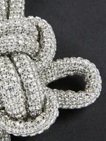 Double Knot Crystal Satin Clutch