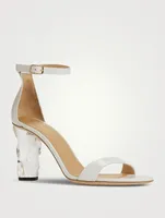 Le Luz Embellished-Heel Suede Sandals