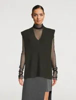 Cashmere V-Neck Sweater Vest