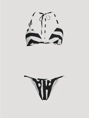 Triangle Bikini Zebra Print