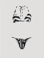 Triangle Bikini Zebra Print