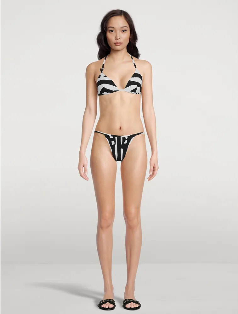 Triangle Bikini Zebra Print