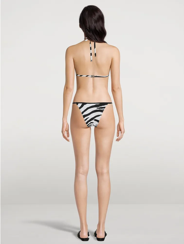 Triangle Bikini Zebra Print