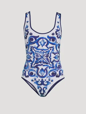 One-Piece Swimsuit Majolica Print