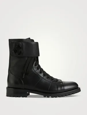 Ceirus Leather Combat Boots