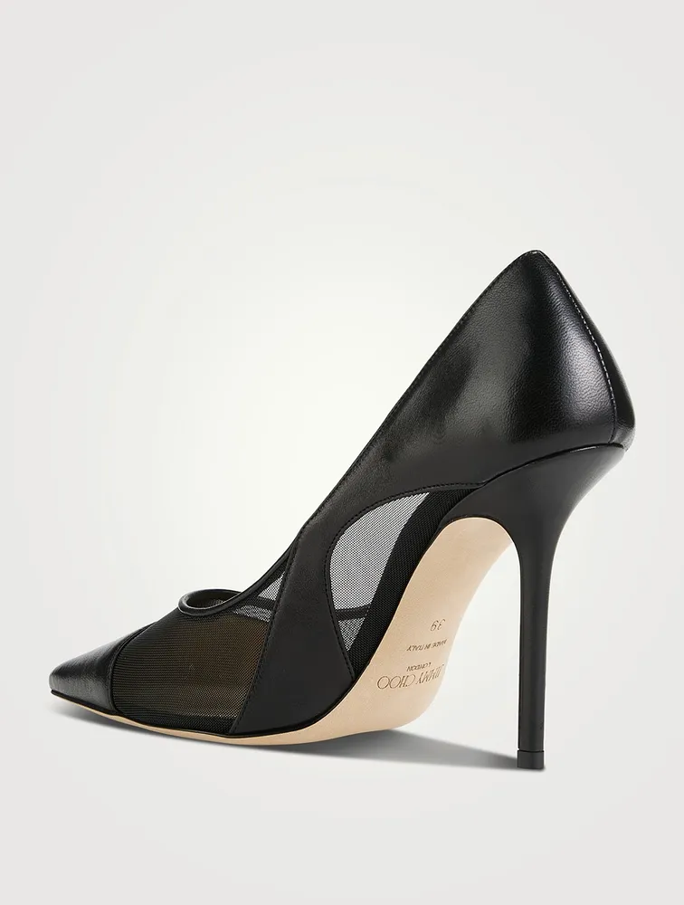 Love 100 Sheer Cut-Out Leather Pumps