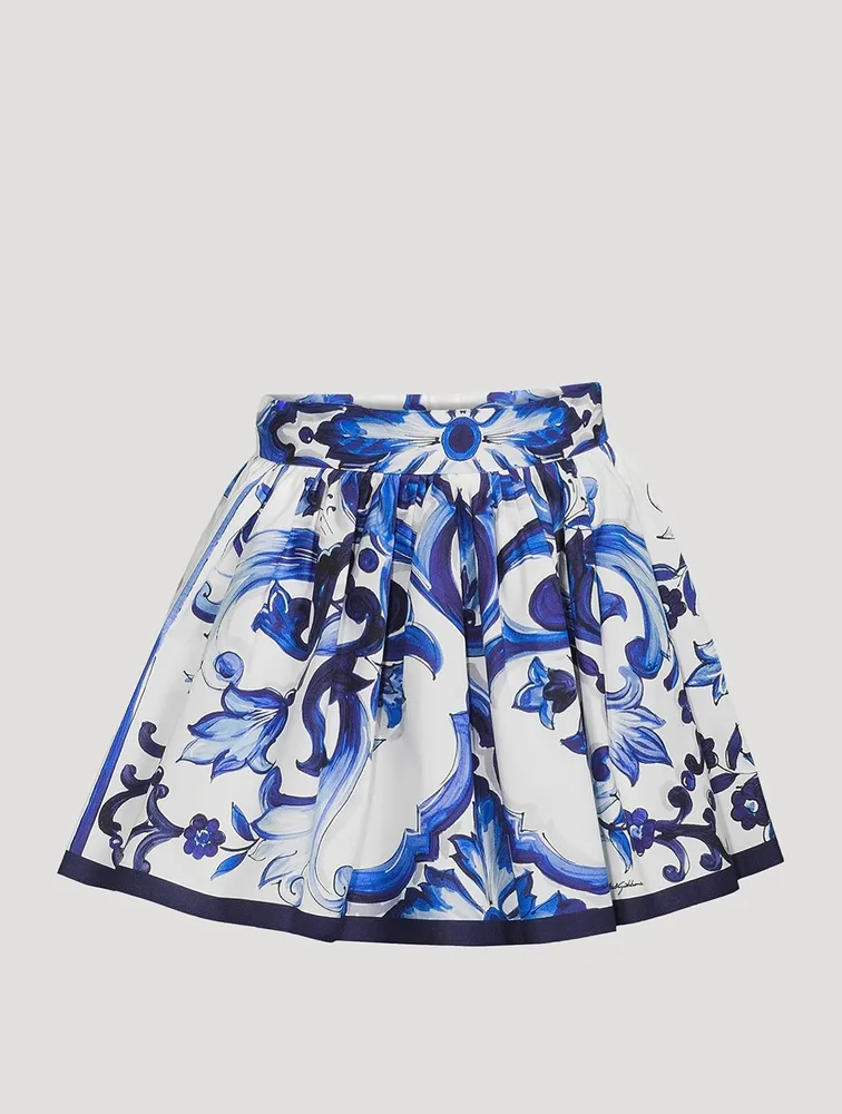 Poplin Skirt Majolica Print