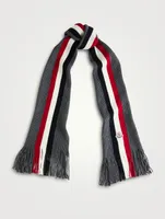 Wool Stripe Logo Scarf