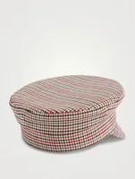 Baker Boy Cap In Houndstooth Check