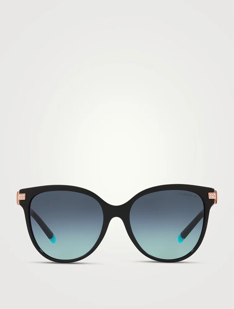 Round Sunglasses With Crystals