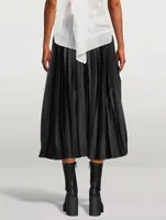 Nylon Twill Mix Cargo Skirt