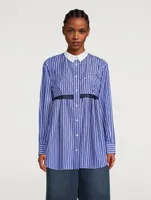 Poplin Shirt Pinstripe Print