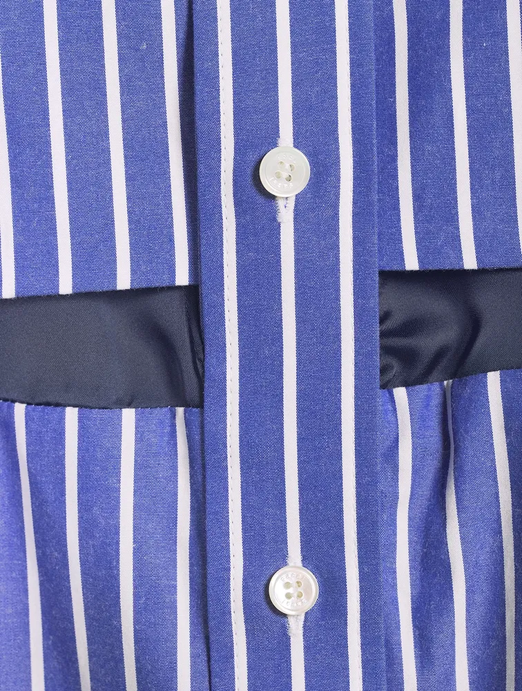 Poplin Shirt Pinstripe Print